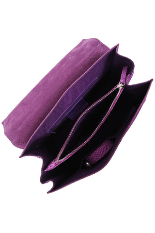 LADY TRIANGLE Large Purple Leather Bag